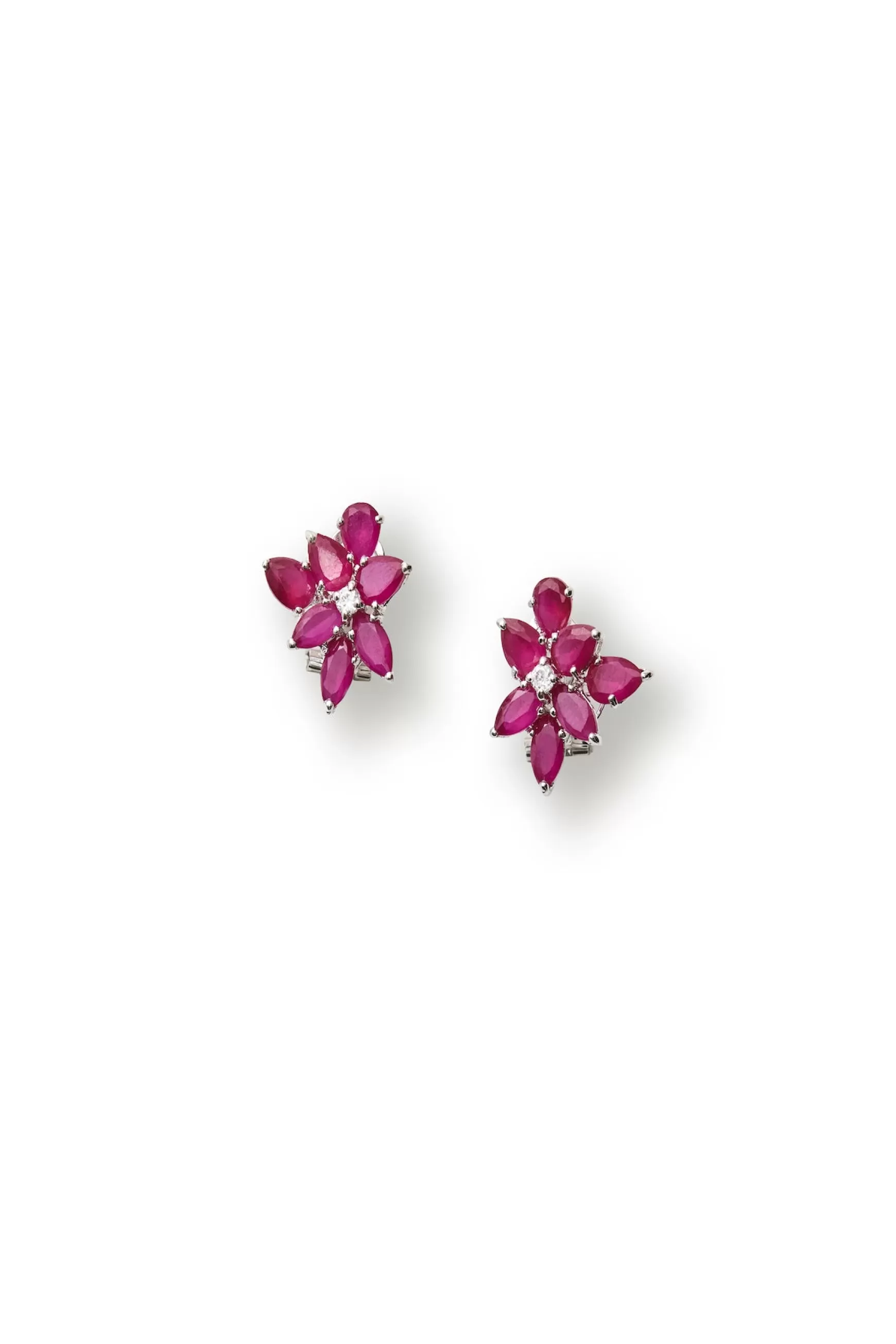 Jewelry*Teri Jon Floral Diamond Earrings ruby | sapphire